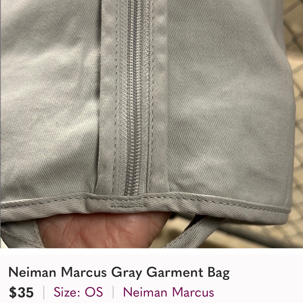 Neiman Marcus Elegant Gray Bag - Picture 2 of 4